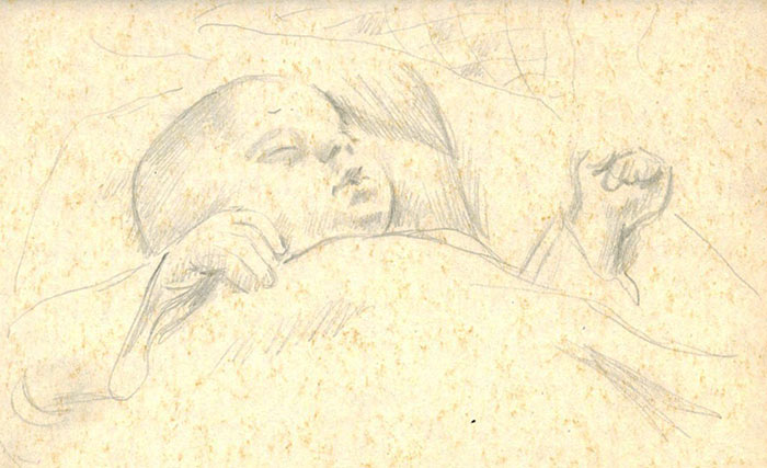 Гриша в 4,5 месяца. Рисунок художника Игоря Колоскова